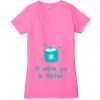 Ladies' Jersey Short-Sleeve Deep V-Neck T-Shirt Thumbnail
