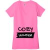Ladies' Jersey Short-Sleeve Deep V-Neck T-Shirt Thumbnail