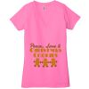 Ladies' Jersey Short-Sleeve Deep V-Neck T-Shirt Thumbnail