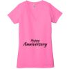 Ladies' Jersey Short-Sleeve Deep V-Neck T-Shirt Thumbnail