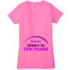 Ladies' Jersey Short-Sleeve Deep V-Neck T-Shirt Thumbnail
