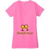 Ladies' Jersey Short-Sleeve Deep V-Neck T-Shirt Thumbnail