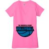 Ladies' Jersey Short-Sleeve Deep V-Neck T-Shirt Thumbnail