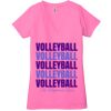 Ladies' Jersey Short-Sleeve Deep V-Neck T-Shirt Thumbnail