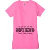 Ladies' Jersey Short-Sleeve Deep V-Neck T-Shirt Thumbnail