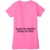 Ladies' Jersey Short-Sleeve Deep V-Neck T-Shirt Thumbnail