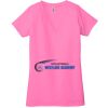 Ladies' Jersey Short-Sleeve Deep V-Neck T-Shirt Thumbnail