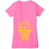 Ladies' Jersey Short-Sleeve Deep V-Neck T-Shirt Thumbnail