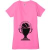 Ladies' Jersey Short-Sleeve Deep V-Neck T-Shirt Thumbnail