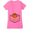 Ladies' Jersey Short-Sleeve Deep V-Neck T-Shirt Thumbnail