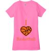 Ladies' Jersey Short-Sleeve Deep V-Neck T-Shirt Thumbnail