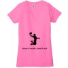 Ladies' Jersey Short-Sleeve Deep V-Neck T-Shirt Thumbnail