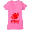 Ladies' Jersey Short-Sleeve Deep V-Neck T-Shirt Thumbnail