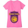 Ladies' Jersey Short-Sleeve Deep V-Neck T-Shirt Thumbnail