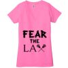 Ladies' Jersey Short-Sleeve Deep V-Neck T-Shirt Thumbnail