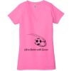 Ladies' Jersey Short-Sleeve Deep V-Neck T-Shirt Thumbnail
