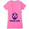 Ladies' Jersey Short-Sleeve Deep V-Neck T-Shirt Thumbnail