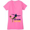 Ladies' Jersey Short-Sleeve Deep V-Neck T-Shirt Thumbnail
