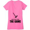 Ladies' Jersey Short-Sleeve Deep V-Neck T-Shirt Thumbnail