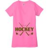 Ladies' Jersey Short-Sleeve Deep V-Neck T-Shirt Thumbnail