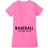 Ladies' Jersey Short-Sleeve Deep V-Neck T-Shirt Thumbnail