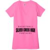 Ladies' Jersey Short-Sleeve Deep V-Neck T-Shirt Thumbnail