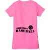 Ladies' Jersey Short-Sleeve Deep V-Neck T-Shirt Thumbnail