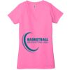 Ladies' Jersey Short-Sleeve Deep V-Neck T-Shirt Thumbnail