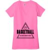 Ladies' Jersey Short-Sleeve Deep V-Neck T-Shirt Thumbnail