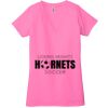 Ladies' Jersey Short-Sleeve Deep V-Neck T-Shirt Thumbnail