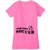 Ladies' Jersey Short-Sleeve Deep V-Neck T-Shirt Thumbnail