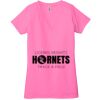 Ladies' Jersey Short-Sleeve Deep V-Neck T-Shirt Thumbnail