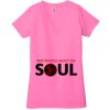 Ladies' Jersey Short-Sleeve Deep V-Neck T-Shirt Thumbnail