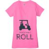 Ladies' Jersey Short-Sleeve Deep V-Neck T-Shirt Thumbnail