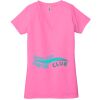 Ladies' Jersey Short-Sleeve Deep V-Neck T-Shirt Thumbnail