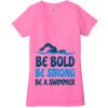 Ladies' Jersey Short-Sleeve Deep V-Neck T-Shirt Thumbnail