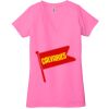 Ladies' Jersey Short-Sleeve Deep V-Neck T-Shirt Thumbnail