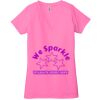 Ladies' Jersey Short-Sleeve Deep V-Neck T-Shirt Thumbnail