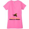 Ladies' Jersey Short-Sleeve Deep V-Neck T-Shirt Thumbnail