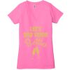 Ladies' Jersey Short-Sleeve Deep V-Neck T-Shirt Thumbnail