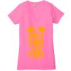 Ladies' Jersey Short-Sleeve Deep V-Neck T-Shirt Thumbnail