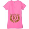 Ladies' Jersey Short-Sleeve Deep V-Neck T-Shirt Thumbnail