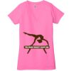 Ladies' Jersey Short-Sleeve Deep V-Neck T-Shirt Thumbnail