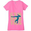 Ladies' Jersey Short-Sleeve Deep V-Neck T-Shirt Thumbnail