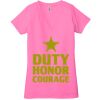 Ladies' Jersey Short-Sleeve Deep V-Neck T-Shirt Thumbnail