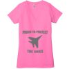 Ladies' Jersey Short-Sleeve Deep V-Neck T-Shirt Thumbnail