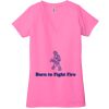 Ladies' Jersey Short-Sleeve Deep V-Neck T-Shirt Thumbnail