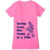 Ladies' Jersey Short-Sleeve Deep V-Neck T-Shirt Thumbnail