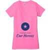 Ladies' Jersey Short-Sleeve Deep V-Neck T-Shirt Thumbnail